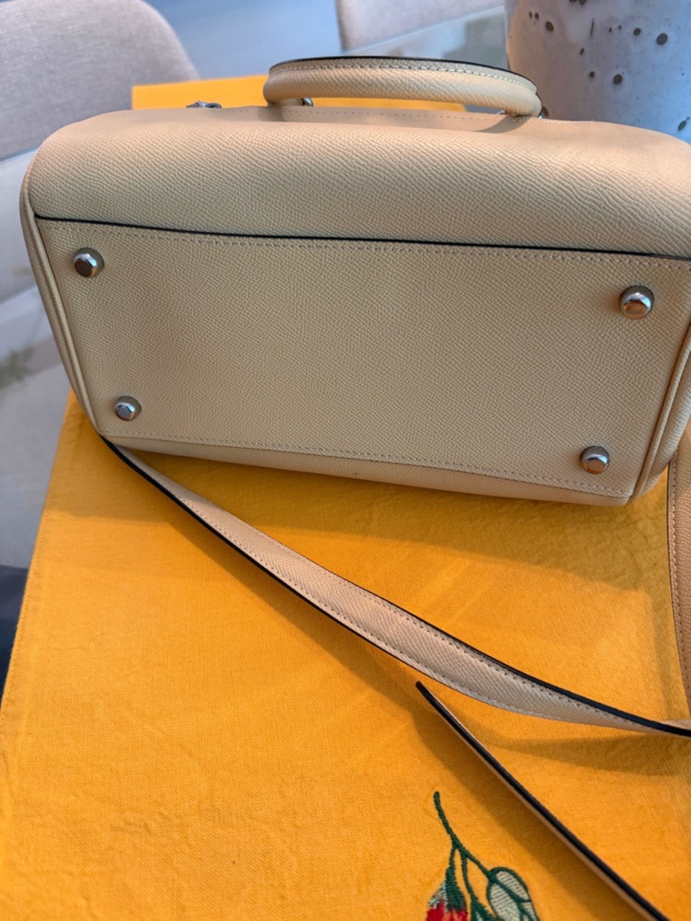 Coach Rowan Satchel Bag in Cream - Picture 6 of 7